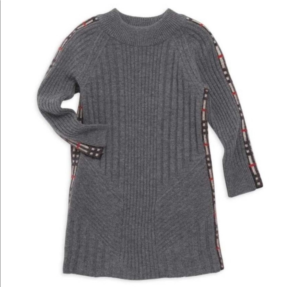 Burberry Cathina check logo grey sweater dress Size 4